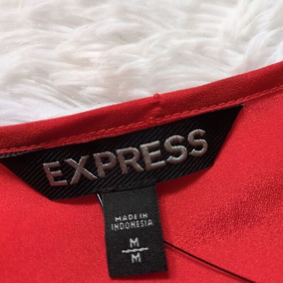 Express Red Mini Dress with belt NWT Size Medium - Picture 8 of 12